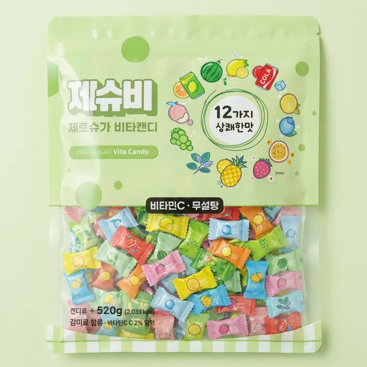 제슈비 무설탕 제로슈가 비타캔디, 520g, 1봉