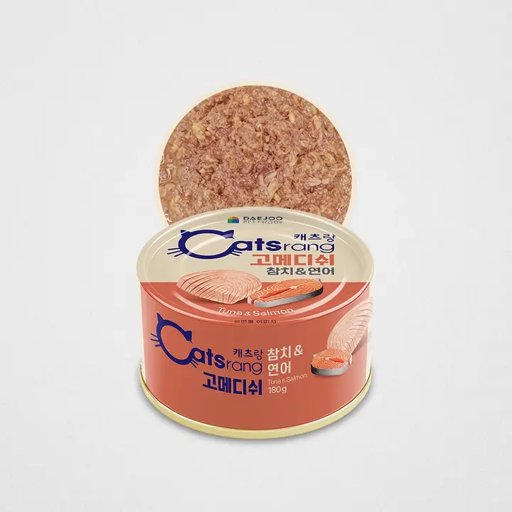 캐츠랑 고메디쉬 고양이 습식 간식 캔, 참치 & 연어, 160g, 24캔, 1개