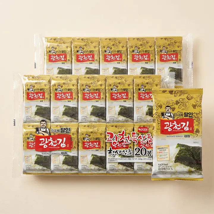 3대째 달인 광천김, 4g, 40봉