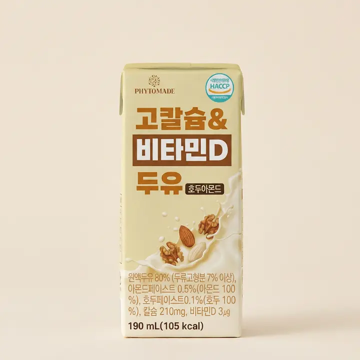 파이토메이드 고칼슘&비타민D 두유 호두아몬드, 190ml, 24개, 1세트