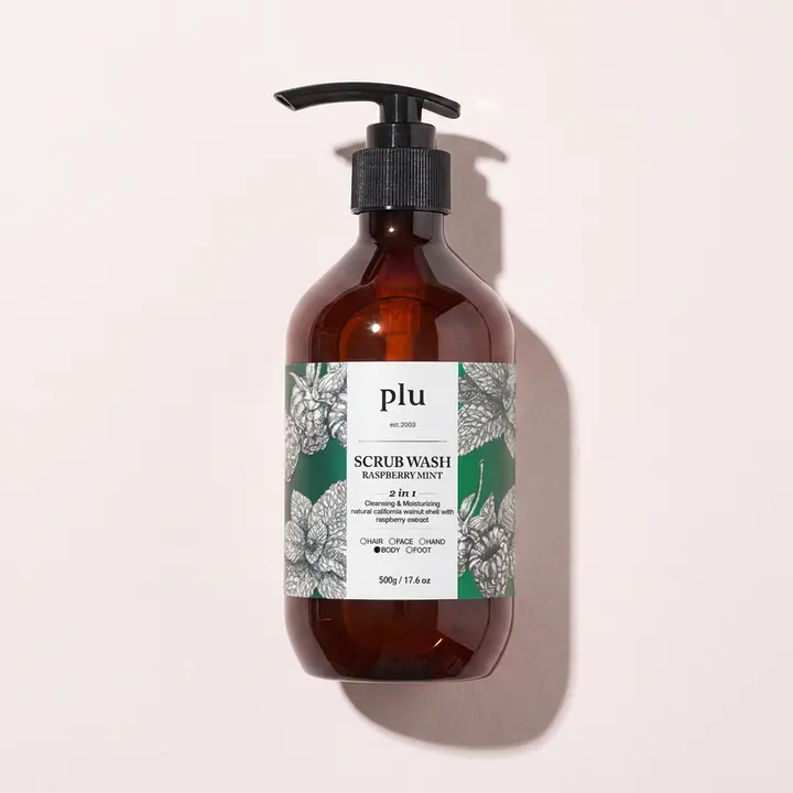 플루 데일리 스크럽 바디워시, 라즈베리민트, 500g, 1개