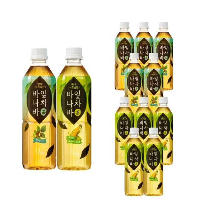 클룹 바나바잎차, 옥수수수염차 6개 + 헛개마카차 6개, 500ml, 12개
