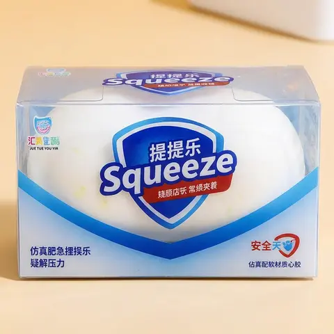 스트레스 해소 비누 쫀득콰삭 슬랑이 화이트, 70g, 1개