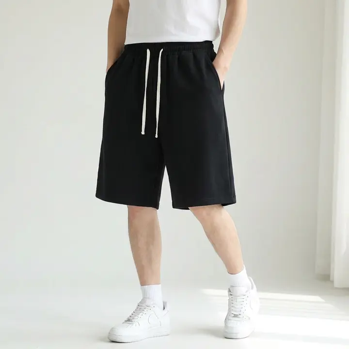 딥루트 와이드 버뮤다 팬츠, 블랙 1개 + 그레이 1개