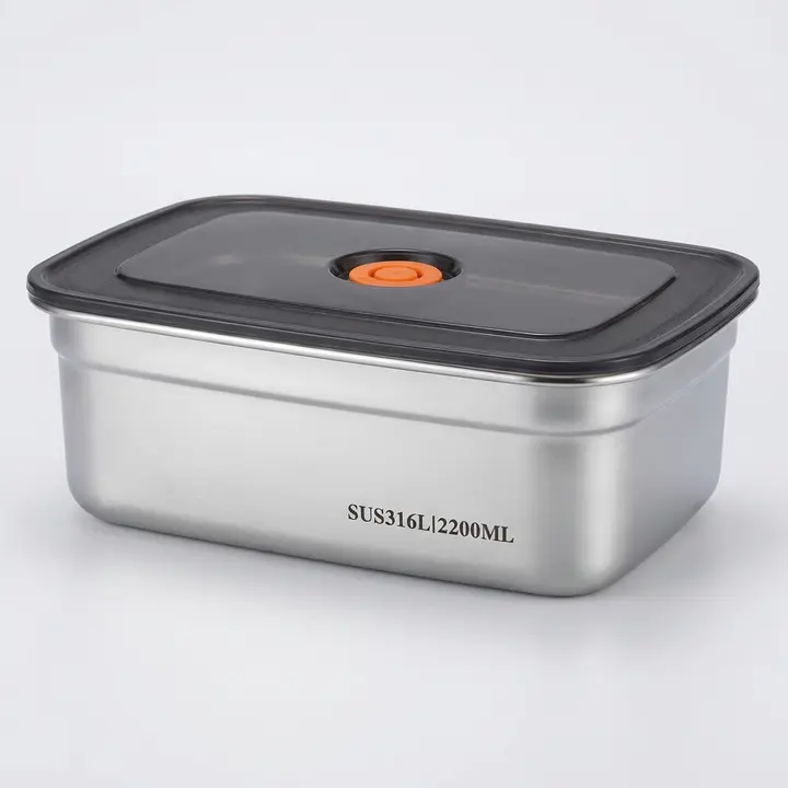 살림담 스텐 밀폐용기 반찬통, 600ml, 4개, 1개