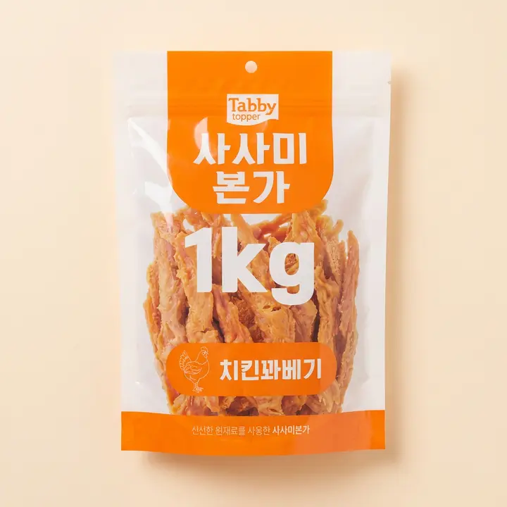 테비 고런치 사사미본가 치킨꽈배기, 강아지, 1kg, 1개