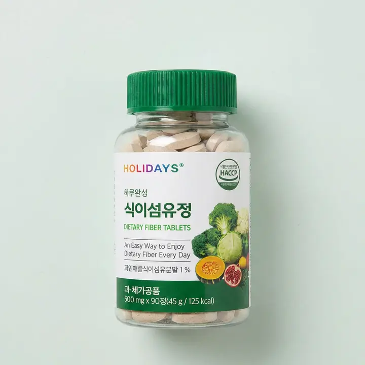 홀리데이즈 하루완성 식이섬유정, 90정, 2병