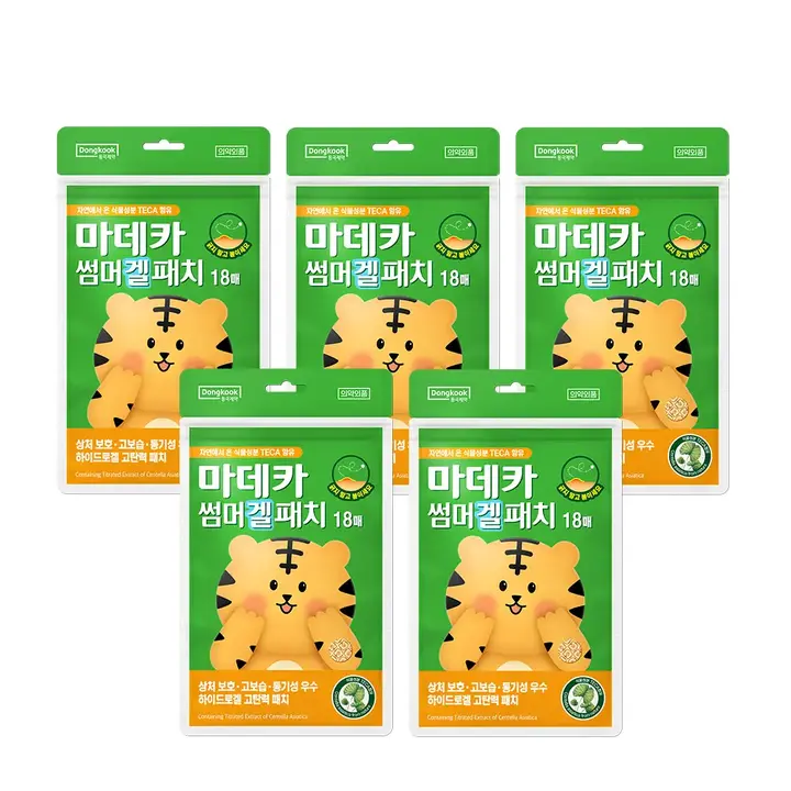 동국제약 마데카 썸머 겔 패치, 18매입, 5개