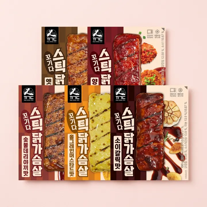 꼬기다 스틱 닭가슴살, 5종혼합, 100g, 20개