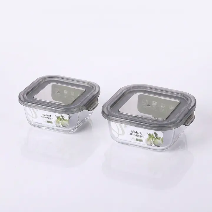 쉬젤 아티 내열용기 정사각 5종 세트, 320ml 3개 + 520ml 2개, 1세트