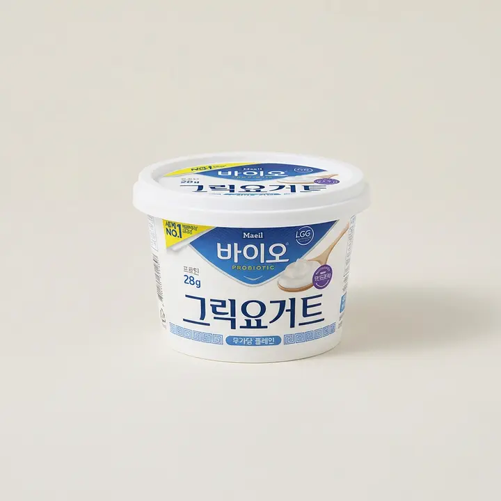 매일바이오 그릭요거트 무가당 플레인, 400g, 6개