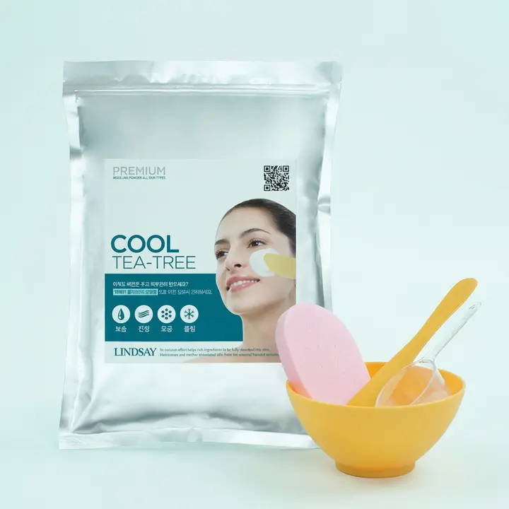 린제이 홈에스테틱 세트, 쿨 티트리 모델링팩 1kg + 팩볼 + 스파츌라 + 계량컵 + 해면, 1세트