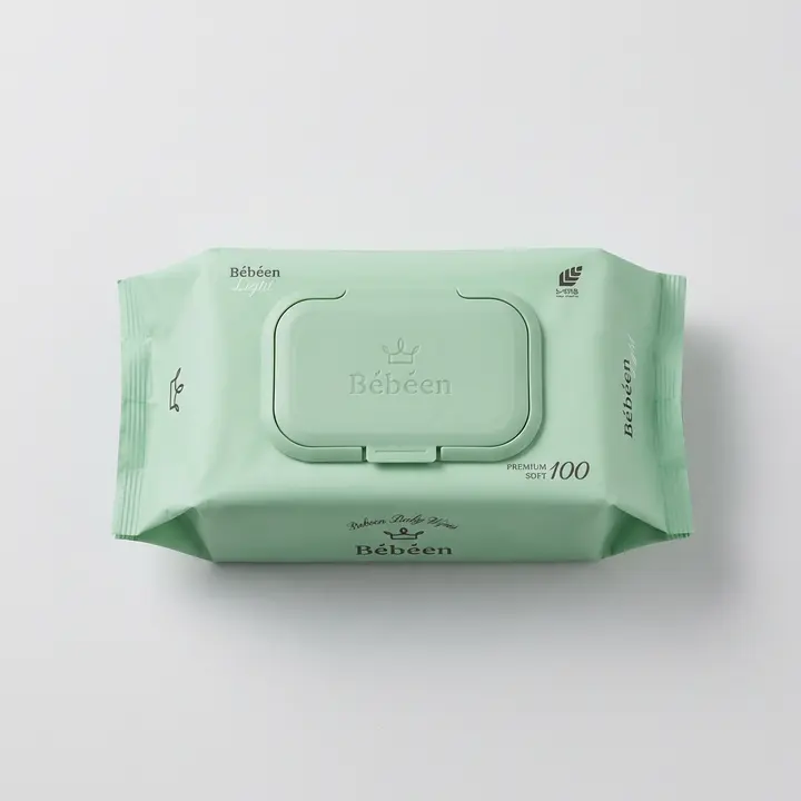 베베앙 라이트 물티슈 캡형, 100매, 10팩