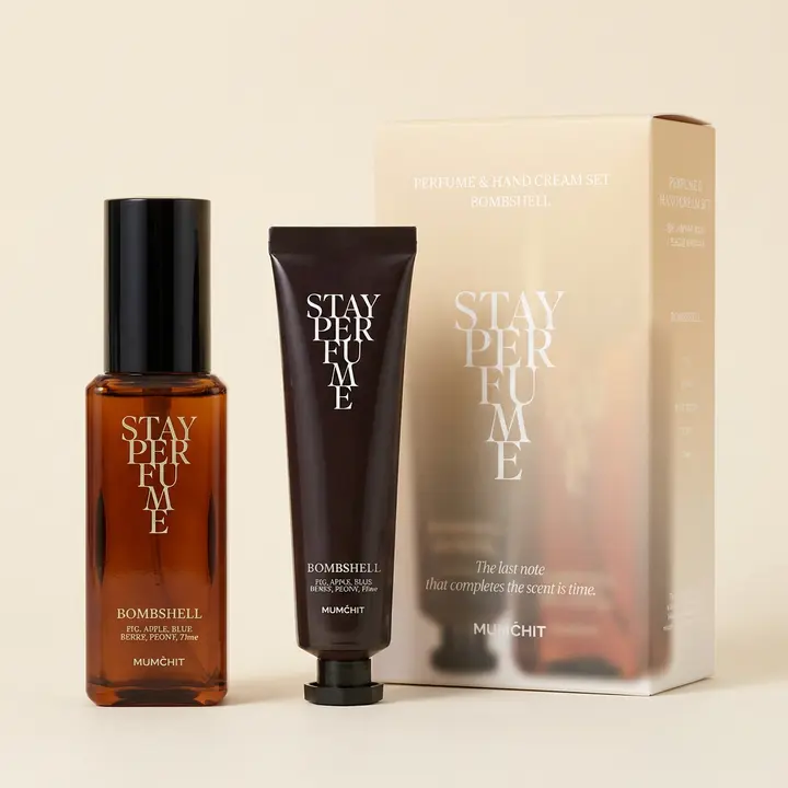 멈칫 스테이퍼퓸 + 핸드크림 세트, 밤쉘, 80ml + 30ml, 1개