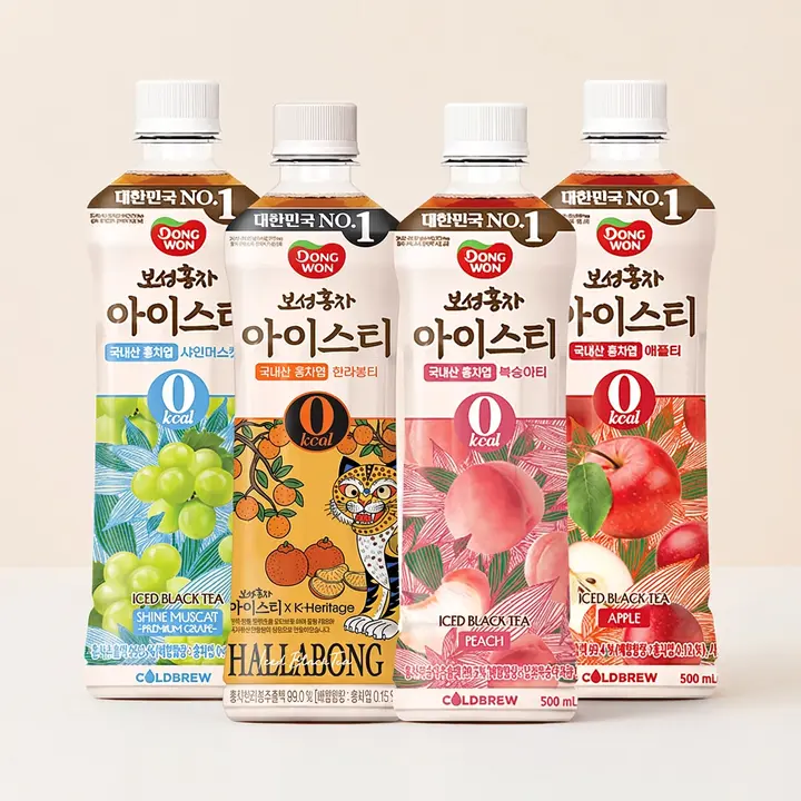 보성홍차 아이스티 제로 4종, 500ml, 24개