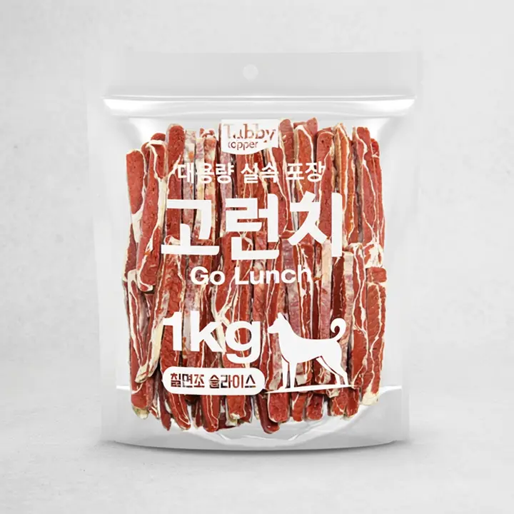 테비 고런치 강아지간식, 고런치 칠면조슬라이스, 1kg, 1개