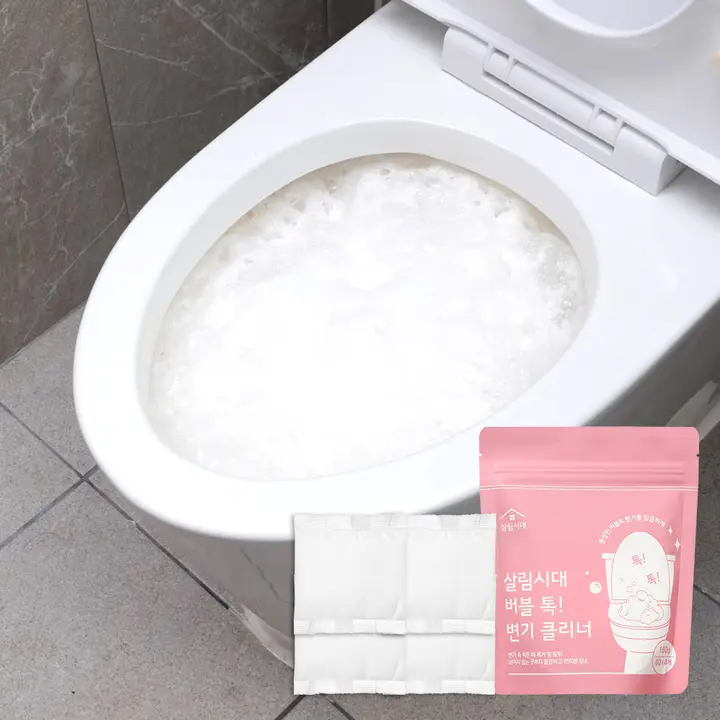 버블 변기 크리너, 항균 세정, 40g, 4포, 2팩