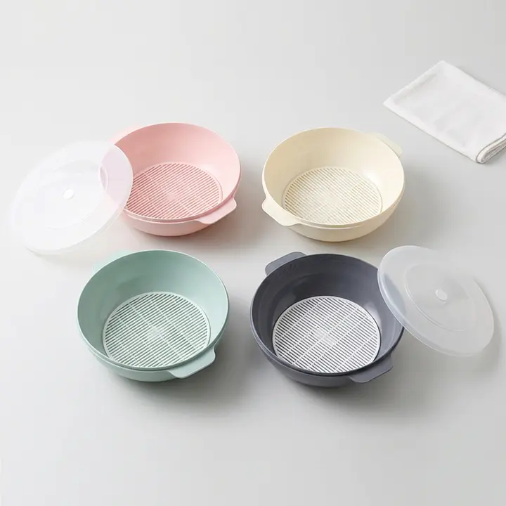 가쯔 쿡스 전자레인지 찜기 라면용기 특대, 다크그레이, 1L, 2개
