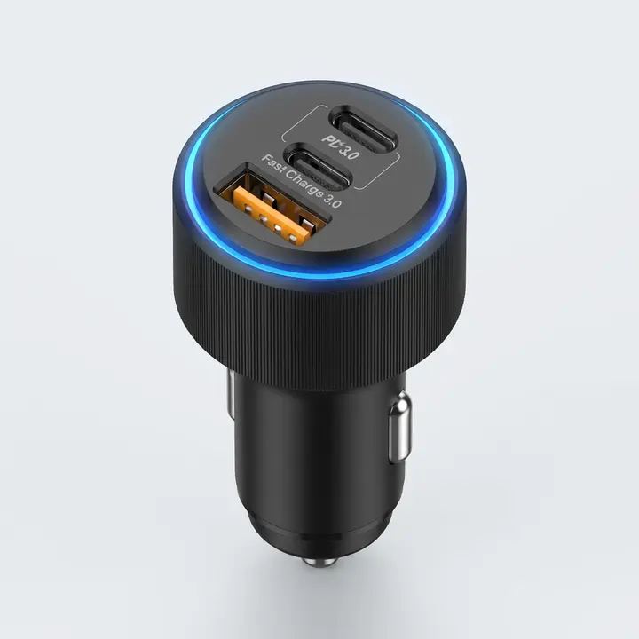 차량용 충전기, PR-PDCG200, DC 12-24V, 68W, 블랙, 충전 케이블 포함, 1개
