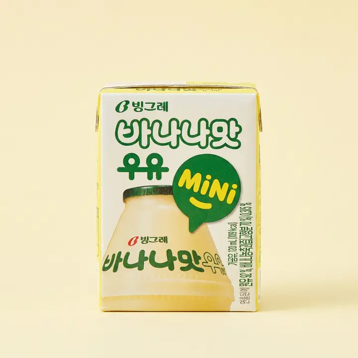 빙그레 바나나맛 우유 미니 멸균우유, 120ml, 72팩