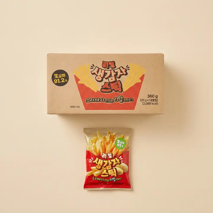 오즈랜드 리얼 생감자스틱, 20g, 18봉, 1박스