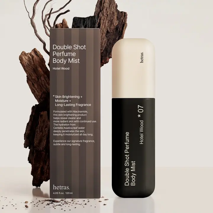 헤트라스 더블샷 퍼퓸 바디미스트, 호텔우드향, 120ml, 1개