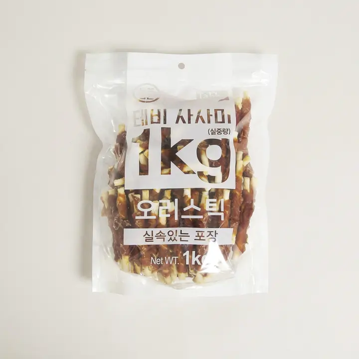 테비 강아지간식, 테비 오리스틱, 1kg, 1개