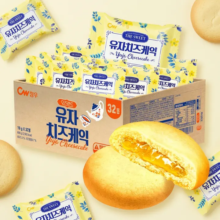 청우 오즈랜드 유자치즈케익, 608g, 1개