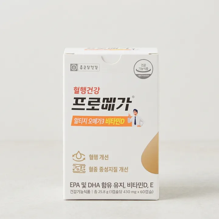 종근당건강 프로메가 알티지오메가3 비타민D, 430mg, 60캡슐, 3박스