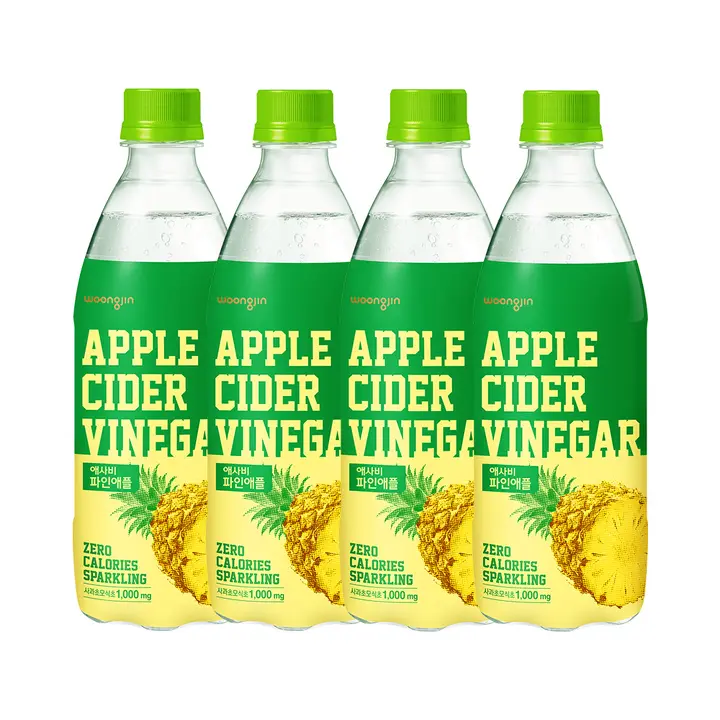 웅진 애사비 파인애플, 500ml, 24개