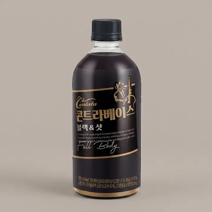 롯데칠성 칸타타 콘트라베이스 블랙 샷, 500ml, 24개, 1개