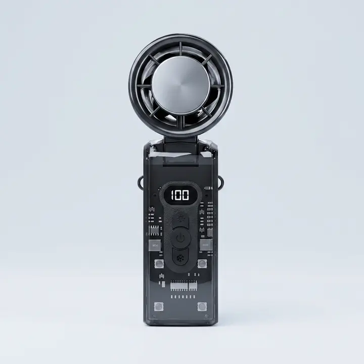 TEC 아이스 넥쿨러 선풍기, FC8, 블랙, 1개