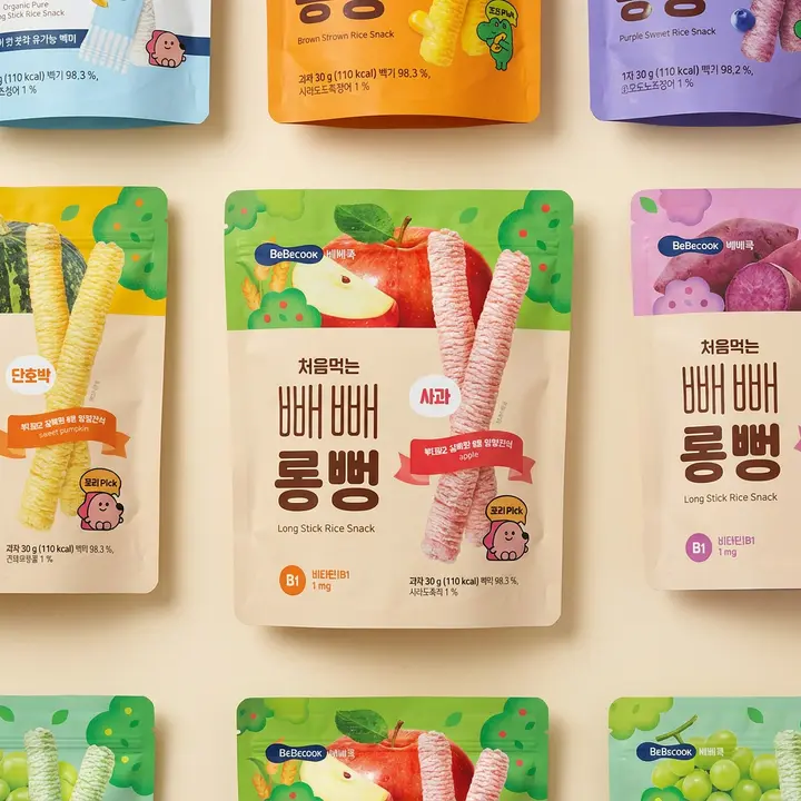 베베쿡 처음먹는 빼빼롱뻥, 사과 2개 + 단호박 2개 + 자색고구마 2개, 30g, 6개
