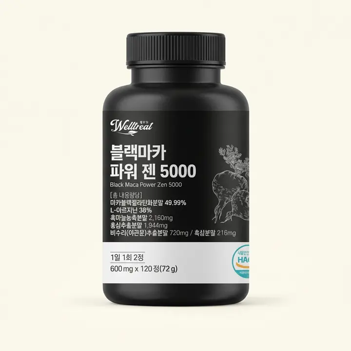 웰트릿 블랙마카 파워 젠 5000, 120정, 1개