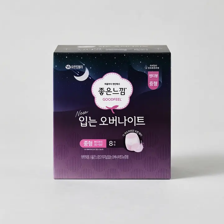 좋은느낌 오리지널, 입는오버나이트, 중형, 8개입, 4팩