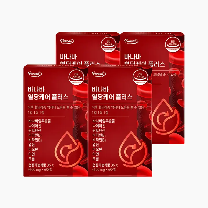 퍼니트 바나바 혈당케어 플러스, 600mg, 60정, 4박스