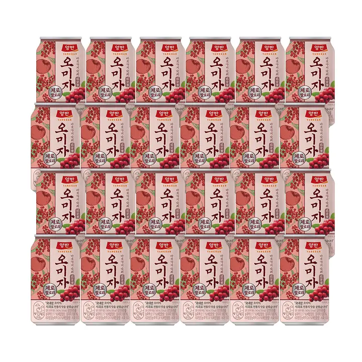 양반 오미자 제로, 340ml, 24개