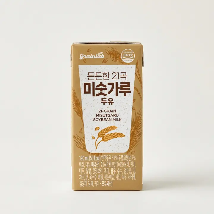 그레인랩 든든한 21곡 미숫가루 두유, 190ml, 40팩