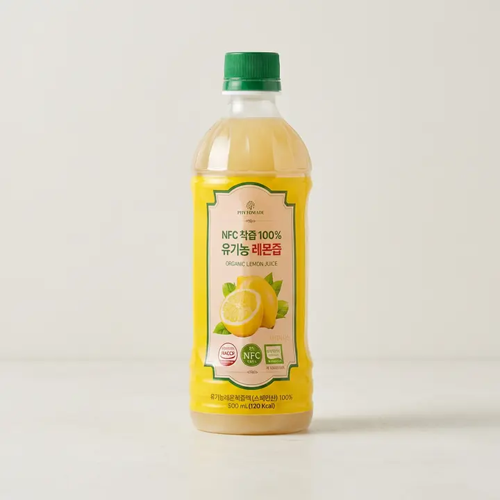 파이토메이드 NFC착즙 100프로 유기농 레몬즙, 500ml, 2개