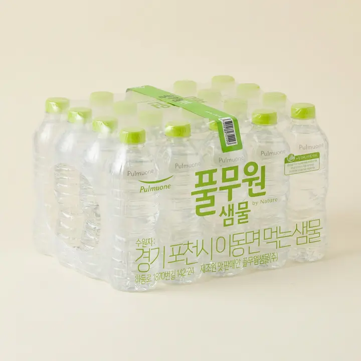 풀무원 샘물 생수, 무라벨, 500ml, 80개