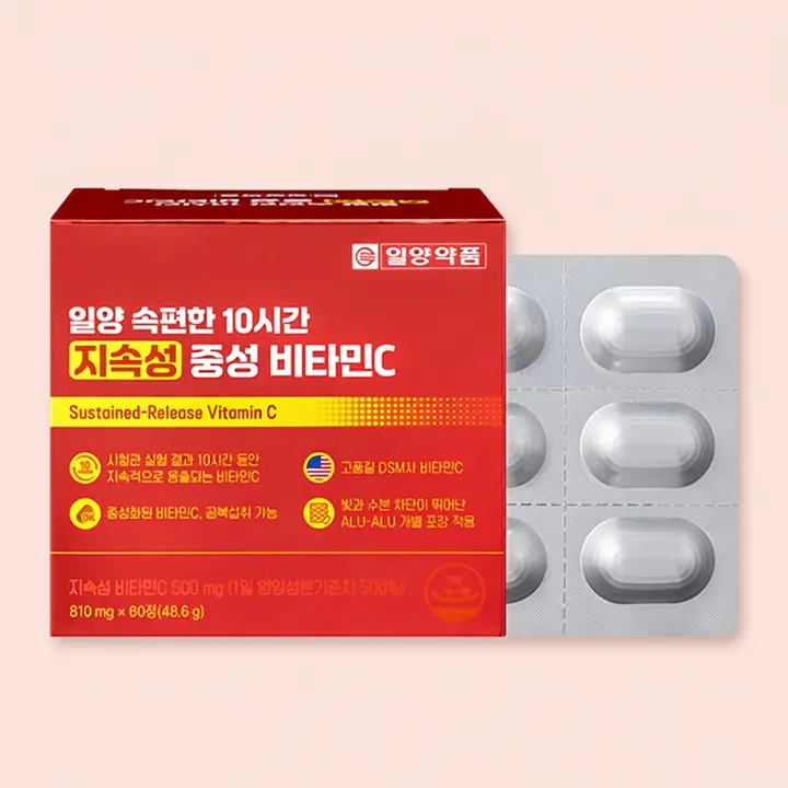 일양약품 속편한 10시간 지속성 중성 비타민C, 60정, 1개
