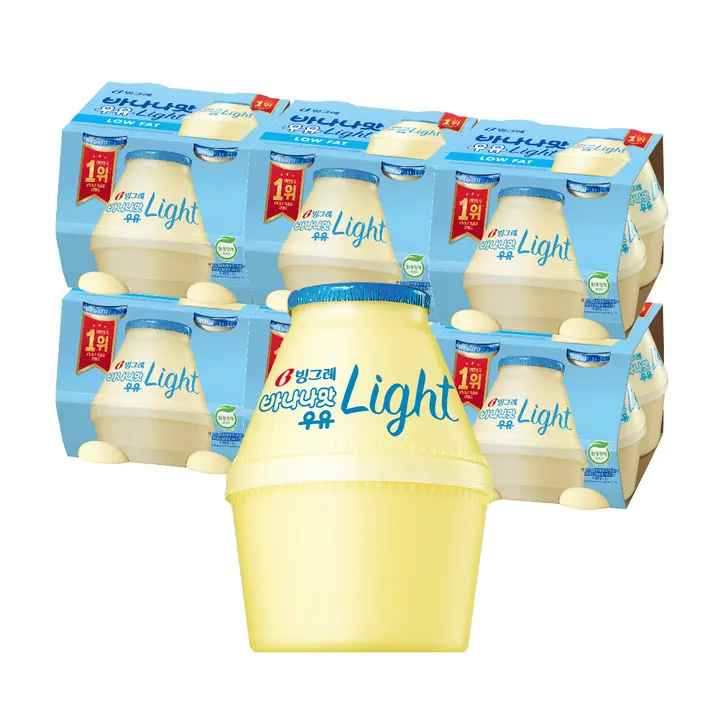 빙그레 바나나맛우유 Light 단지우유, 240ml, 24개