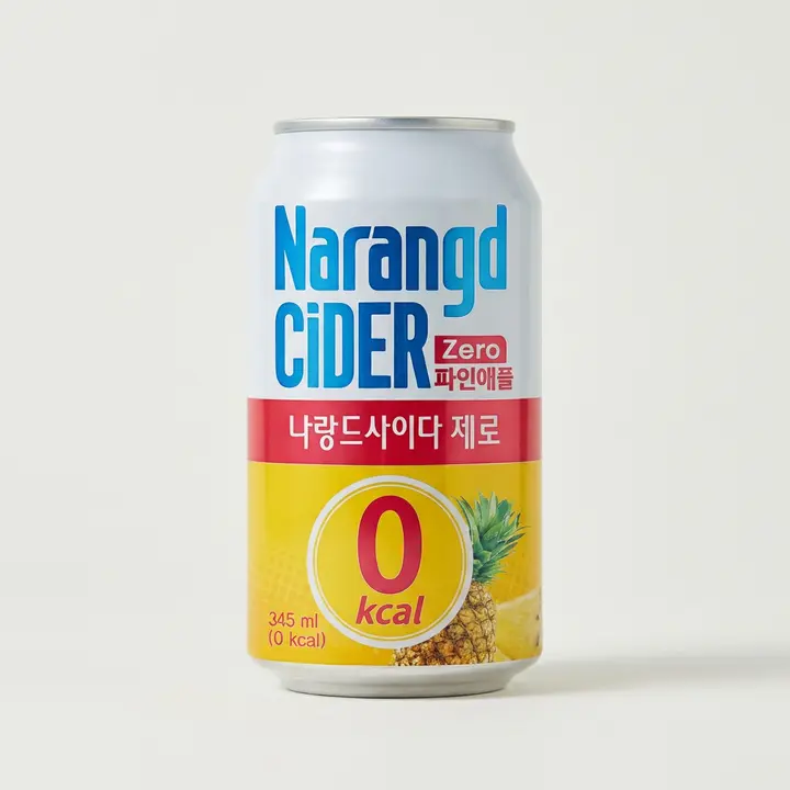 나랑드사이다 제로 파인애플, 345ml, 24개
