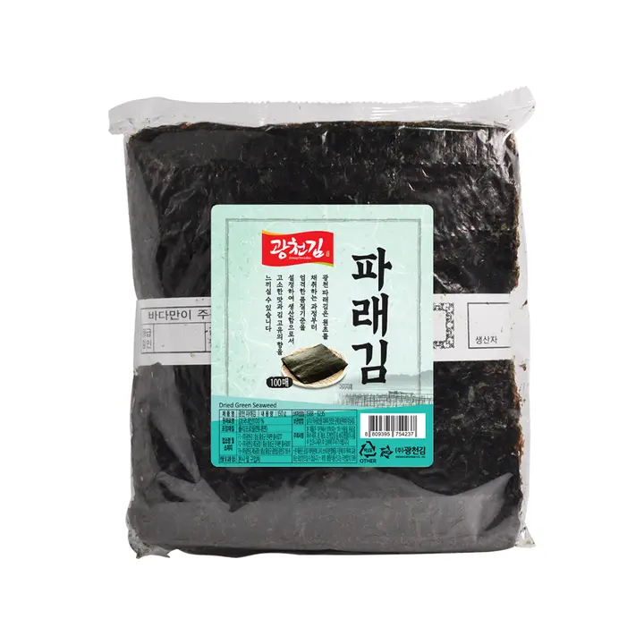 광천김 파래생김, 160g 이상, 100매, 1봉