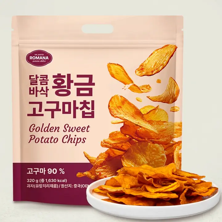 로마나 달콤바삭 황금 고구마칩, 320g, 4개