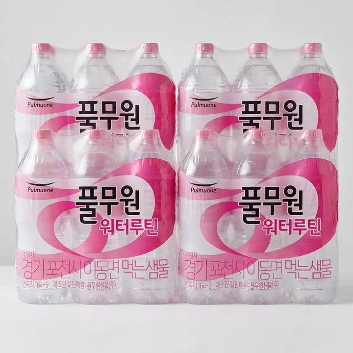 풀무원 워터루틴, 무라벨, 2L, 24개
