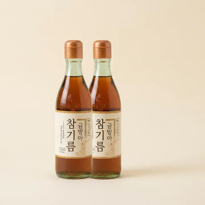 금방 통참깨 참기름, 350ml, 2병