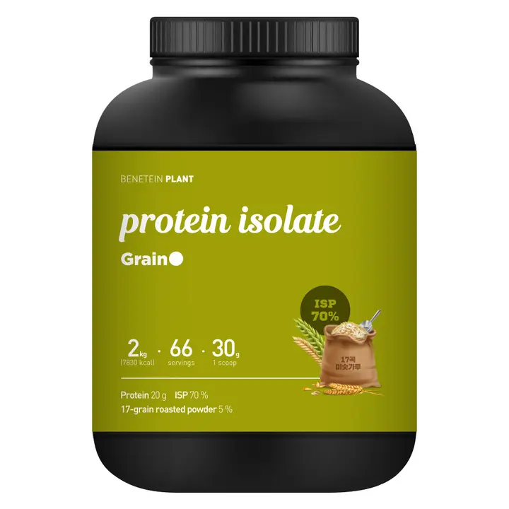 베네틴 플랜트 프로틴 쉐이크 아이솔레이트 곡물맛, 2kg, 1개