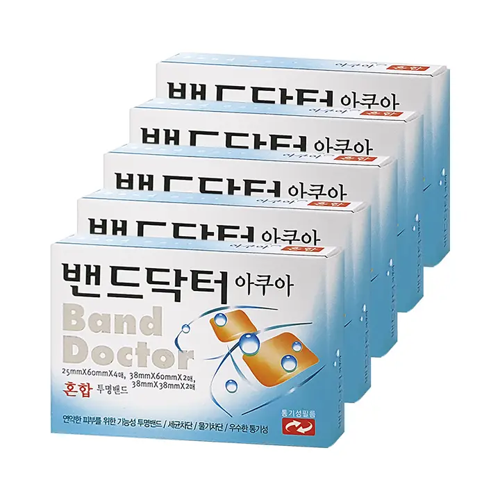 밴드닥터 아쿠아 방수밴드, 혼합, 8매입, 5개