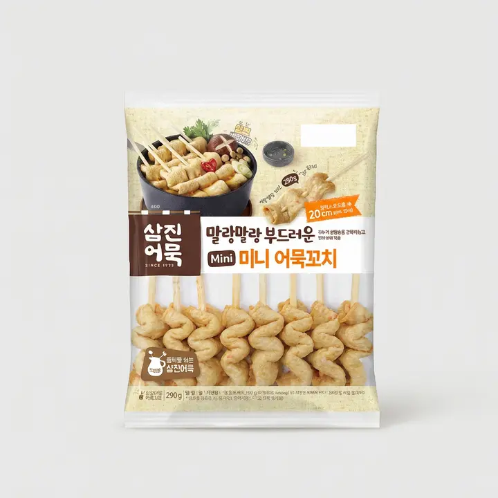 삼진어묵 미니 어묵꼬치, 냉동, 290g, 5개